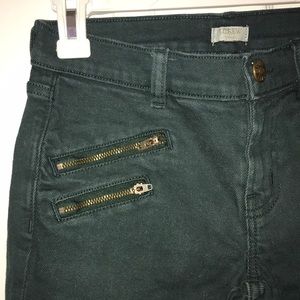 Dark Green J. Crew stretch jeans